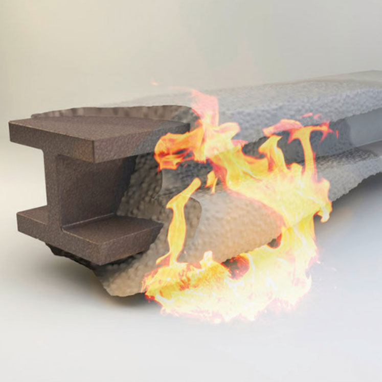 Ammonium polyphosphate for steel structures
